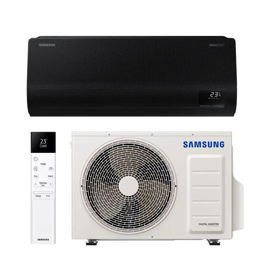 Samsung WindFree Avant S2 инвертер клима уред 7.000 BTU со WiFi и SmartThings, црна боја (AR70F07C1ABNEU / AR70F07C1AWXEU)